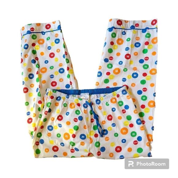 M & M Candy Pajama Scrub Pants Size Medium - Picture 3 of 6